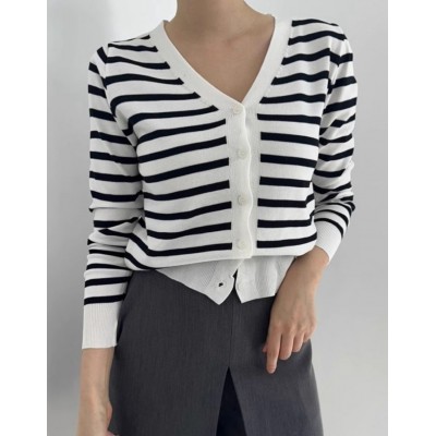 Тонкий кардиган в смужку 111572 Тонкий кардиган в смужку 111572