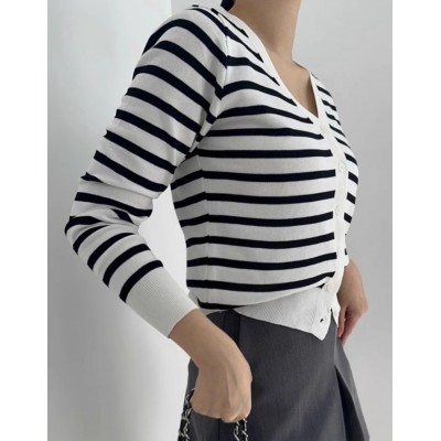 Тонкий кардиган в смужку 111572 Тонкий кардиган в смужку 111572