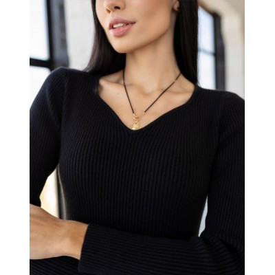 Сукня з пишною спідницею чорна 111579 Сукня з пишною спідницею чорна 111579