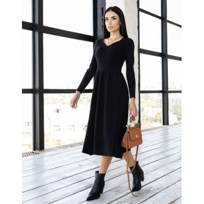 Сукня з пишною спідницею чорна 111579 Сукня з пишною спідницею чорна 111579