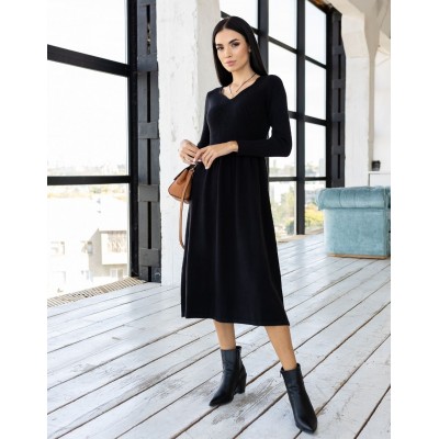 Сукня з пишною спідницею чорна 111579 Сукня з пишною спідницею чорна 111579