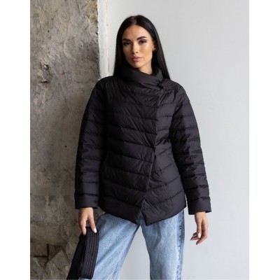 Чорний пуховик короткий 111586 Чорний пуховик короткий 111586