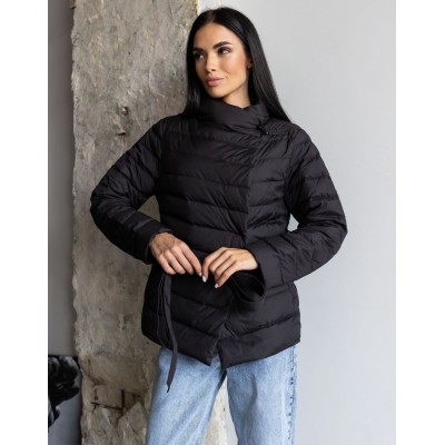 Чорний пуховик короткий 111586 Чорний пуховик короткий 111586