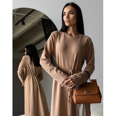 Комбінована сукня бежева 111584 Комбінована сукня бежева 111584