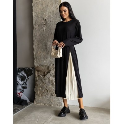 Комбінована сукня чорна 111585 Комбінована сукня чорна 111585