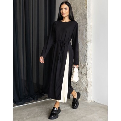 Комбінована сукня чорна 111585 Комбінована сукня чорна 111585