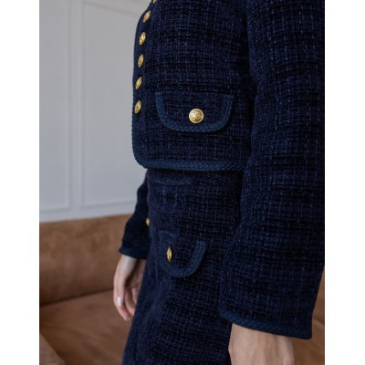Велюровий костюм синій 111633 Велюровий костюм синій 111633