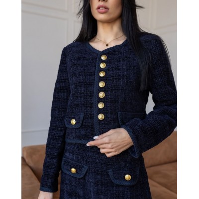 Велюровий костюм синій 111633 Велюровий костюм синій 111633