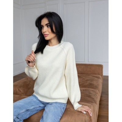 Вовняний светр молочний 111622 Вовняний светр молочний 111622