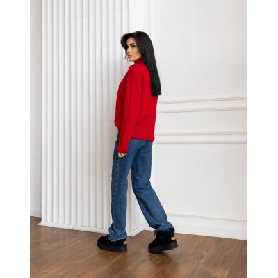 Вовняний светр бордовий 111627 Вовняний светр бордовий 111627