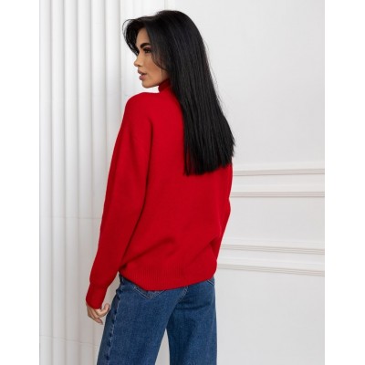 Вовняний светр бордовий 111627 Вовняний светр бордовий 111627