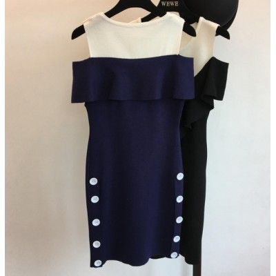 Трикотажное платье с воланом 16309 Трикотажное платье с воланом 16309